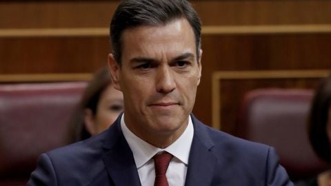 El presidente del Gobierno, Pedro S&aacute;nchez, durante la sesi&oacute;n de control
