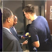 La camiseta de LeBron James firmada por el '23' para Doncic La camiseta de LeBron James firmada por el '23' para Doncic