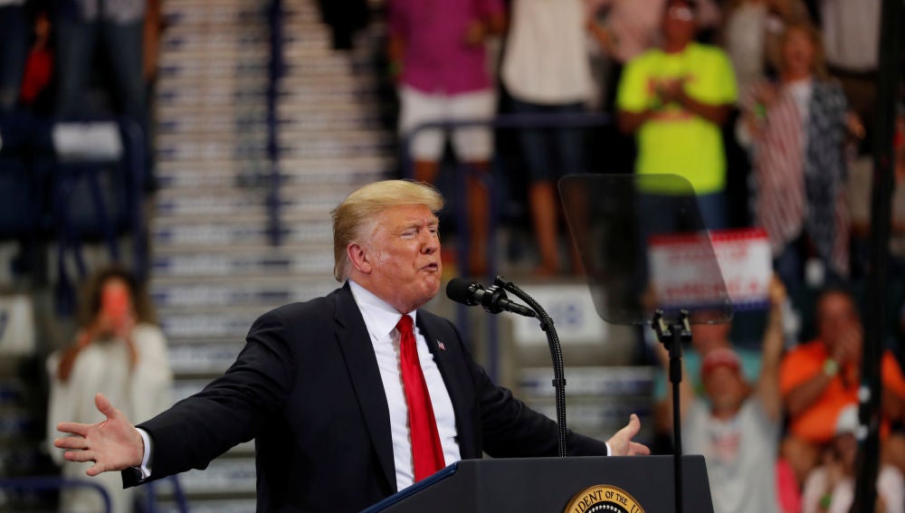 Donald Trump en un acto en Florida