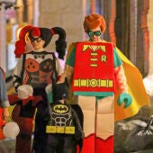 Justin Timberlake y Jessica Biel junto a su hijo disfrazados de Legos 