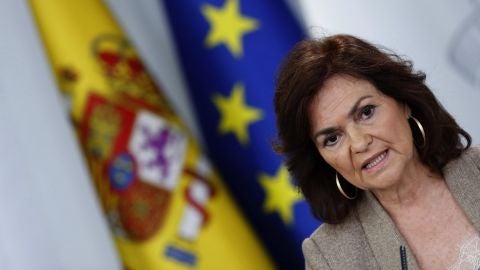 La vicepresidenta del Gobierno, Carmen Calvo