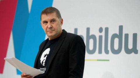 El coordinador general de EH Bildu, Arnaldo Otegi, en un acto