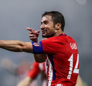 Gabi celebra un gol con el Atlético de Madrid Gabi celebra un gol con el Atlético de Madrid
