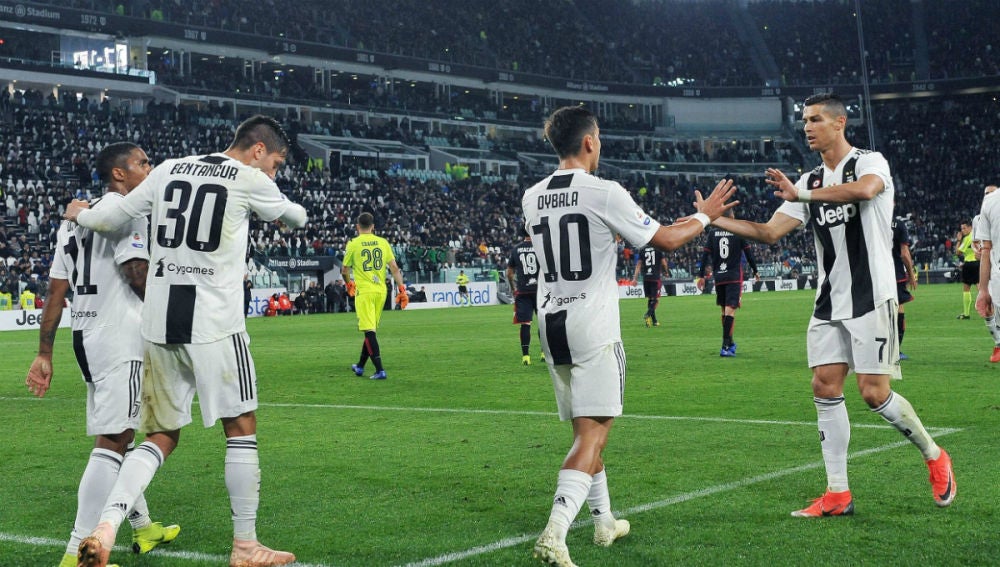 La Juventus celebra un gol