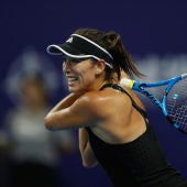 Garbiñe Muguruza, durante un partido