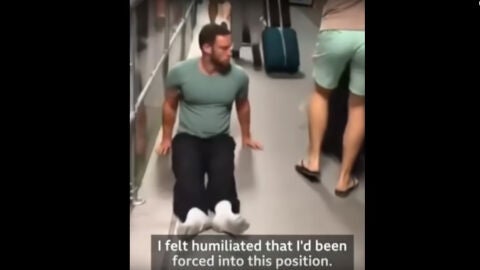 Justin Levene, el atleta parapl&eacute;jico que se tuvo que arrastrar por un aeropuerto de Londres