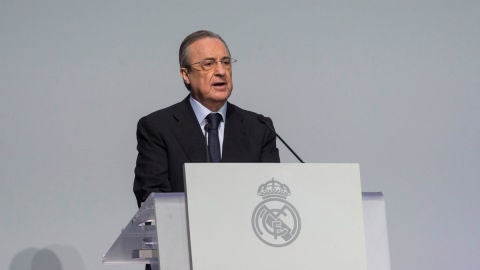 Florentino P&eacute;rez, en un acto del Real Madrid