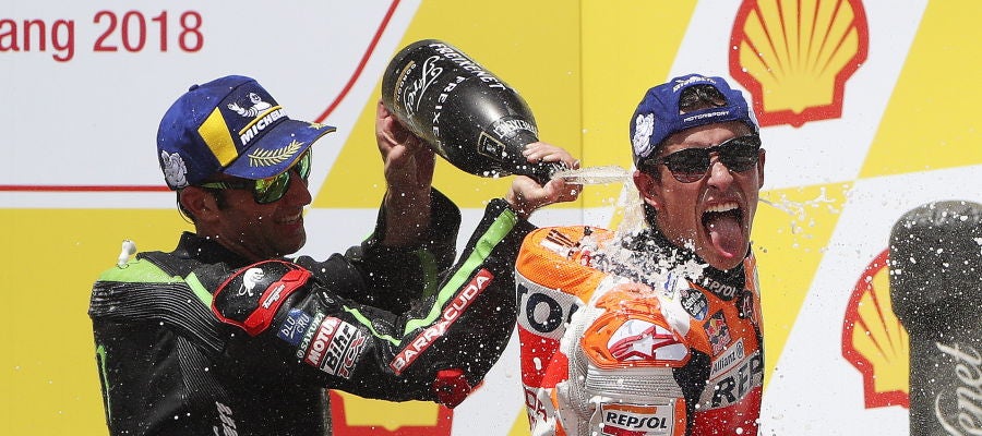 Marc Márquez tras ganar en Sepang Marc Márquez tras ganar en Sepang