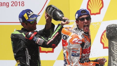 Marc M&aacute;rquez tras ganar en Sepang