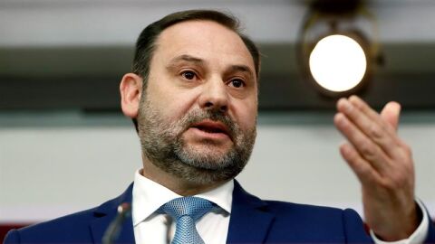 El secretario de Organizaci&oacute;n y ministro de Fomento, Jos&eacute; Lu&iacute;s Abalos, en rueda de prensa