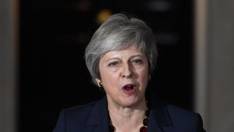 La primera ministra brit&aacute;nica, Theresa May