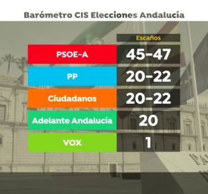 El PSOE ganaría las elecciones en Andalucía y habría un triple empate entre PP, C's y Podemos, según el CIS El PSOE ganaría las elecciones en Andalucía y habría un triple empate entre PP, C's y Podemos, según el CIS