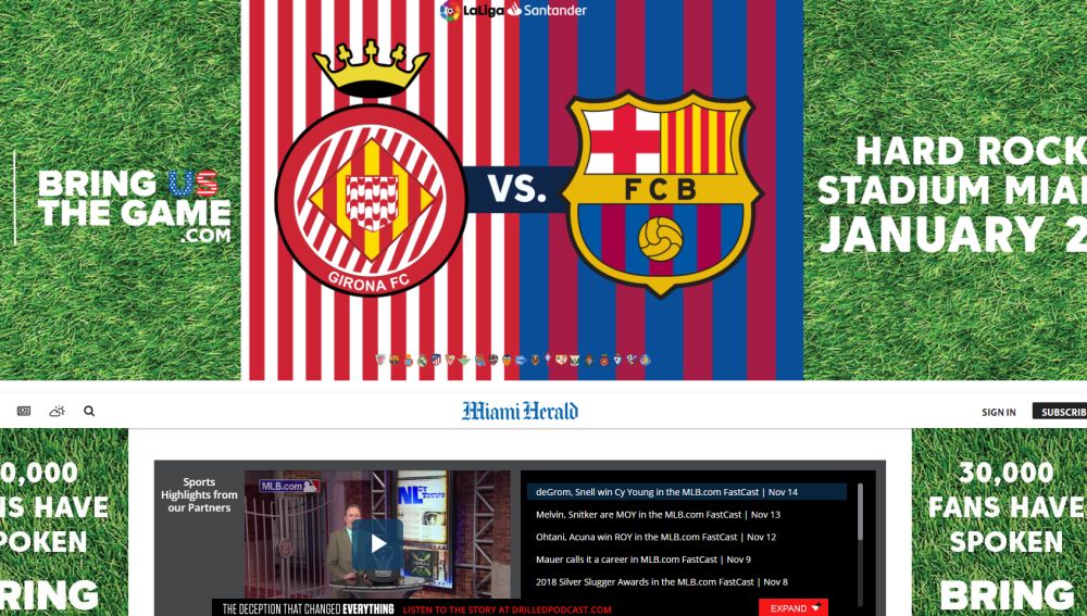 Girona vs FC Barcelona en el Miami Herald