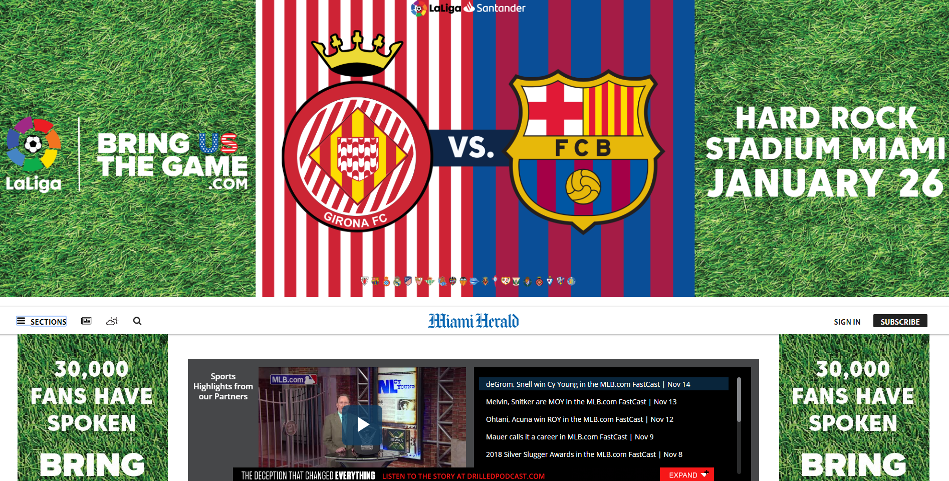La Liga hace campaña en Miami para que el Girona vs Barcelona se juegue allí La Liga hace campaña en Miami para que el Girona vs Barcelona se juegue allí