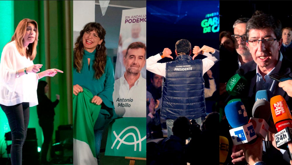 Actos de inicio de campaña electoral en Andalucía