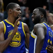 Kevin Durant y Draymond Green, durante un partido de los Warriors Kevin Durant y Draymond Green, durante un partido de los Warriors