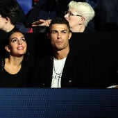Cristiano Ronaldo y Georgina Rodríguez, en el Masters de Tenis