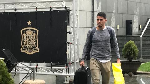 Pablo Fornals llegando a la concentraci&oacute;n de la Selecci&oacute;n