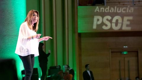 La secretaria general del PSOE de Andaluc&iacute;a, presidenta de la Junta y candidata a la reelecci&oacute;n, Susana D&iacute;az