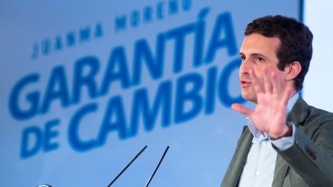 El presidente del PP, Pablo Casado