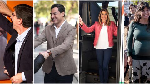 Primer d&iacute;a de campa&ntilde;a de las elecciones andaluzas