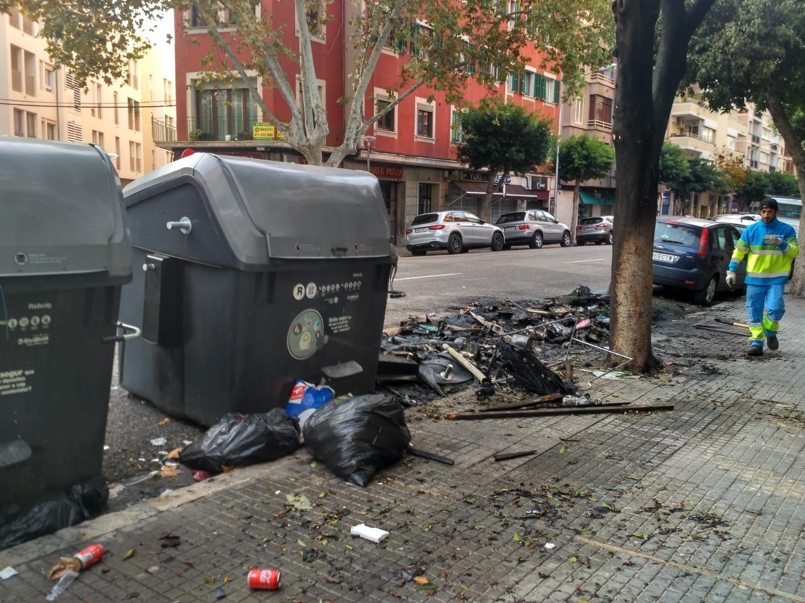 Detenido el presunto pirómano de contenedores en la Playa de Palma Detenido el presunto pirómano de contenedores en la Playa de Palma