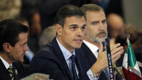 El presidente del Gobierno, Pedro S&aacute;nchez, en la Cumbre Iberoamericana