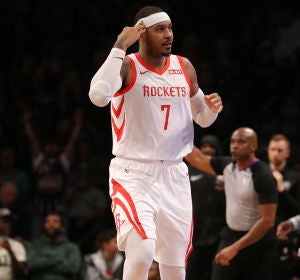 Carmelo Anthony, durante un partido con los Rockets Carmelo Anthony, durante un partido con los Rockets
