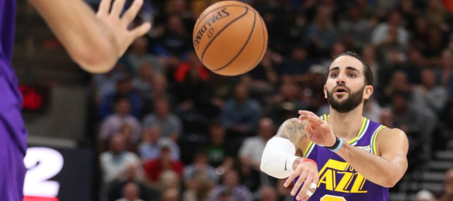 Ricky Rubio, en una acción con los Jazz Ricky Rubio, en una acción con los Jazz