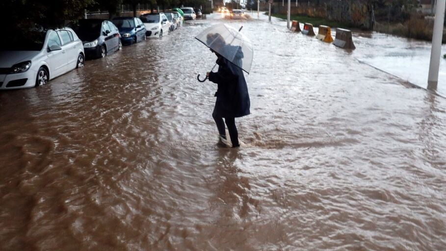 Imagen del temporal en Valencia