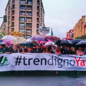 Manifestación 'Tren digno ya' en Cáceres