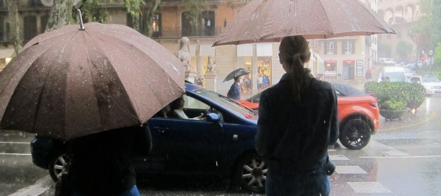 Día lluvioso en el centro de Palma Día lluvioso en el centro de Palma