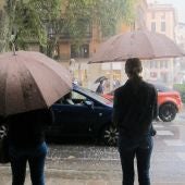 Día lluvioso en el centro de Palma
