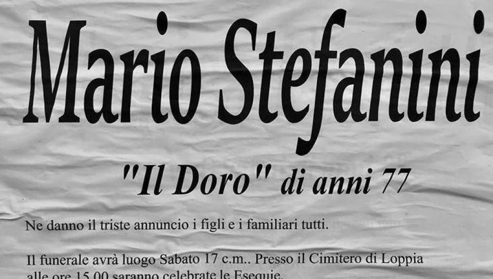 La esquela de Mario Stefanini