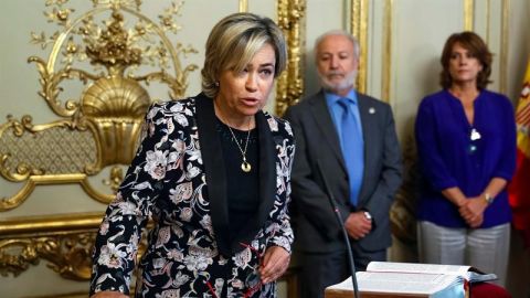 La abogada general del Estado, Consuelo Castro, durante el acto de toma de posesi&oacute;n de su cargo