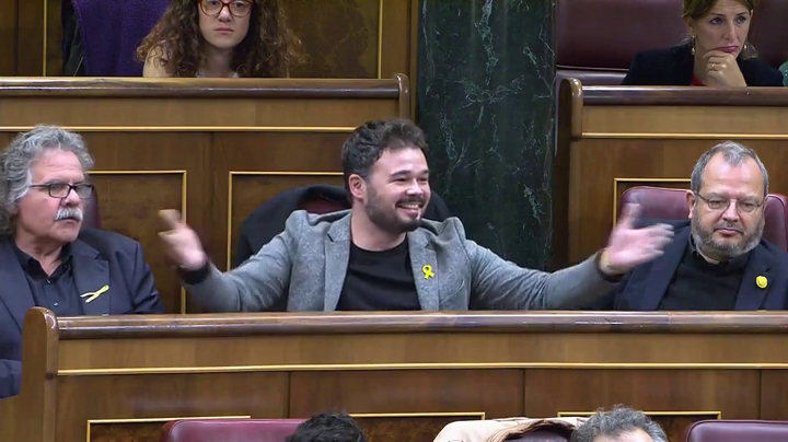 Gabriel Rufián, expulsado del pleno del Congreso tras este rifirrafe con Josep Borrell Gabriel Rufián, expulsado del pleno del Congreso tras este rifirrafe con Josep Borrell