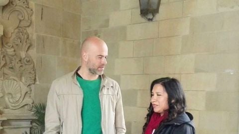 Rosmery Donaire y Jos&eacute; Vicente Bustamante de Podemos Elche