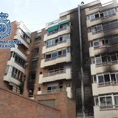 Incendio en edificio de calle S. Juan de Letrán Incendio en edificio de calle S. Juan de Letrán