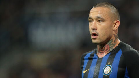 Nainggolan, durante un partido con el Inter