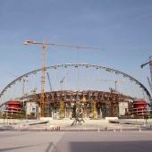 Momento de la construcción del Khalifa International Stadium para el Mundial de Qatar 2022