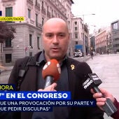 Jordi Salvador, diputado de ERC, durante sus declaraciones a Antena 3