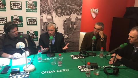 Joaqu&iacute;n Caparr&oacute;s y Antonio &Aacute;lvarez, en el Sevilla. 
