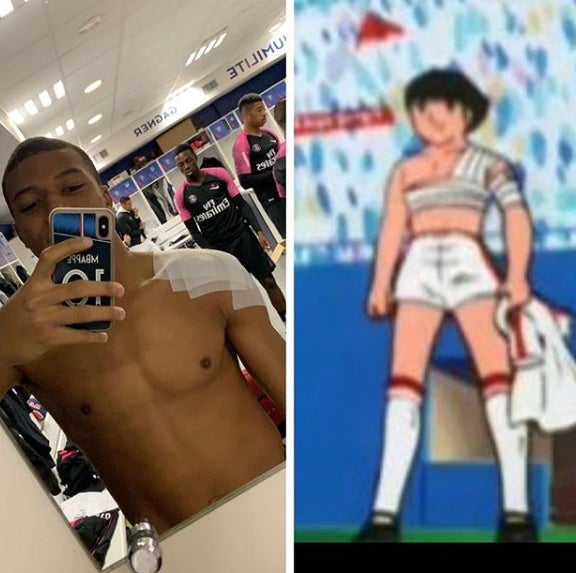Kylian Mbappé se compara con Oliver Atom... ¡por su lesión en el hombro! Kylian Mbappé se compara con Oliver Atom... ¡por su lesión en el hombro!