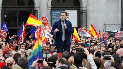 Albert Rivera durante un acto de Espa&ntilde;a Ciudadana