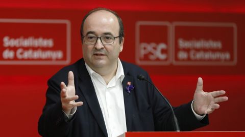 Miquel Iceta durante un acto del PSC