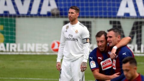Sergio Ramos durante el partido contra el Eibar