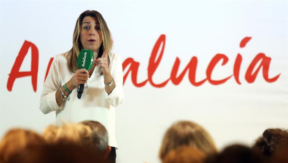 La Presidenta de la Junta de Andalucía en funciones, Susana Díaz