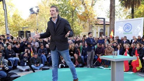 Pablo Casado durante la campa&ntilde;a electoral en Andaluc&iacute;a