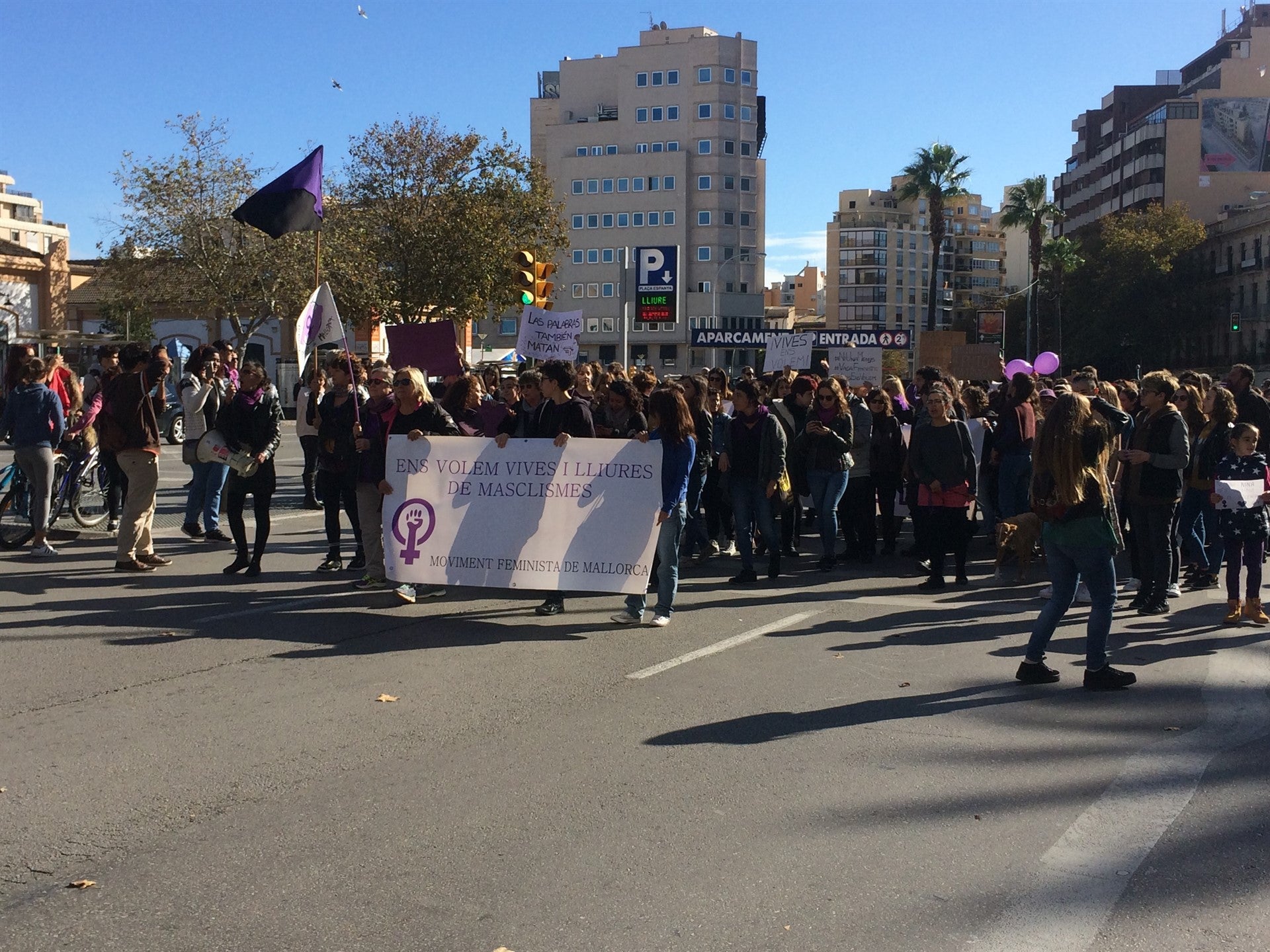 Unas 2.500 personas se manifiestan en Palma contra la violencia machista Unas 2.500 personas se manifiestan en Palma contra la violencia machista