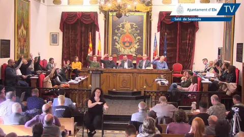 Pleno municipal del Ayuntamiento de Elche de noviembre Pleno municipal del Ayuntamiento de Elche de noviembre